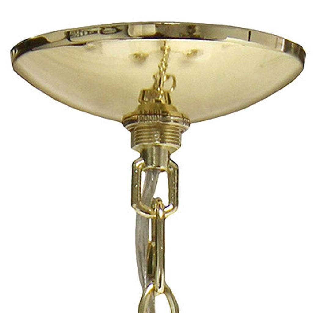 Gold And Clear Chandelier Three Light Iron Ceiling Light With Clear Shades