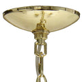 Gold And Clear Chandelier Three Light Iron Ceiling Light With Clear Shades