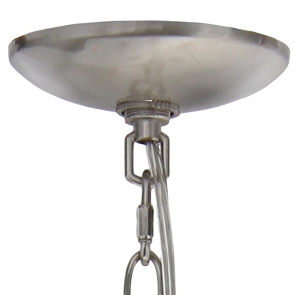 Nickel And Clear Chandelier Five Light Iron Ceiling Light With Clear Shades