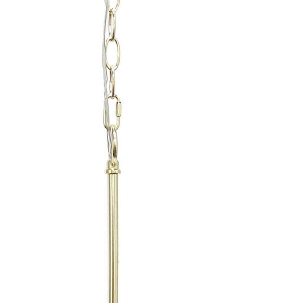 Gold And Clear Sphere Three Light Iron Ceiling Light With Clear Shades