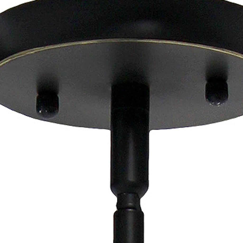 Bronze And Clear Cylinder Iron Ceiling Light With Clear Shades