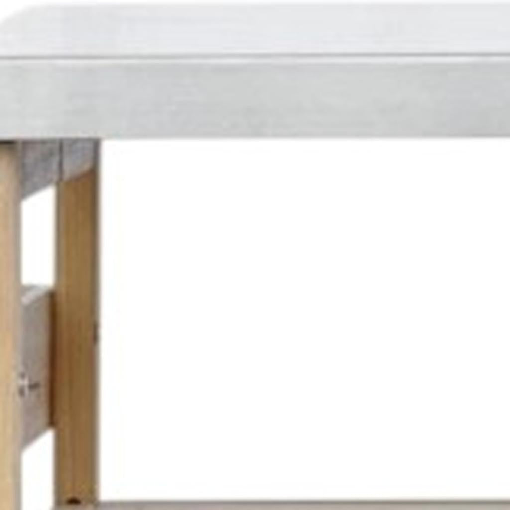 50" Natural Wood Rolling Kitchen Island With Storage