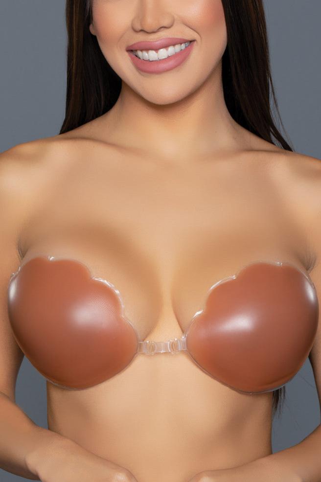 Front view of Stylish Scalloped Edge Silicone Adhesive Bra by BeWicked