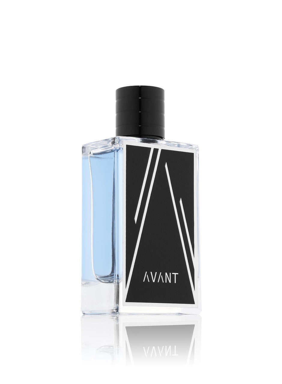 Close-up of Avant Intense EDP fragrance notes including lemon and mint