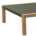 Front view of 36-Inch Gray Solid Wood Square Coffee Table by Homeroots