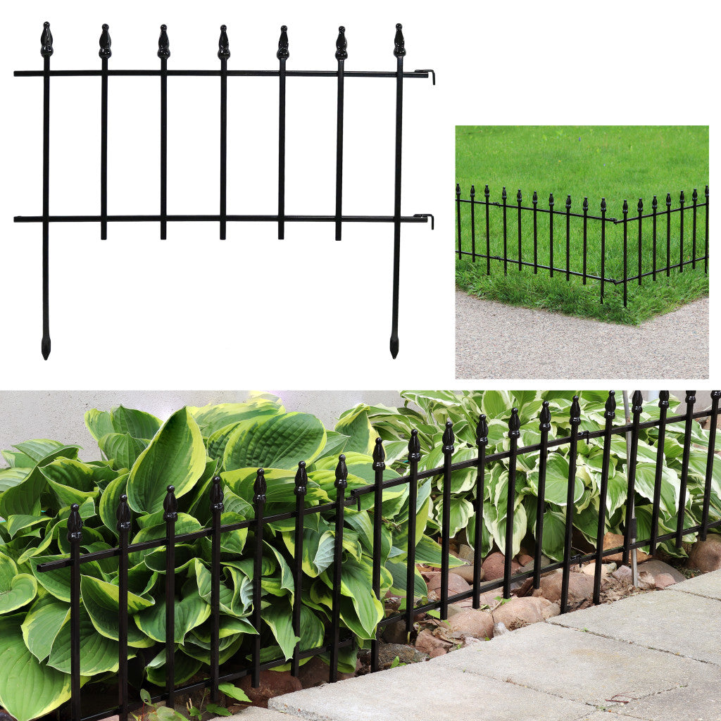 Elegant Black Iron Garden Stake showcasing its sleek design