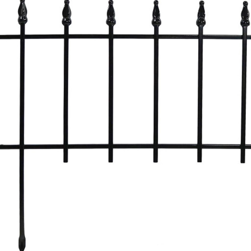 Close-up of the premium finish on the Black Iron Garden Stake