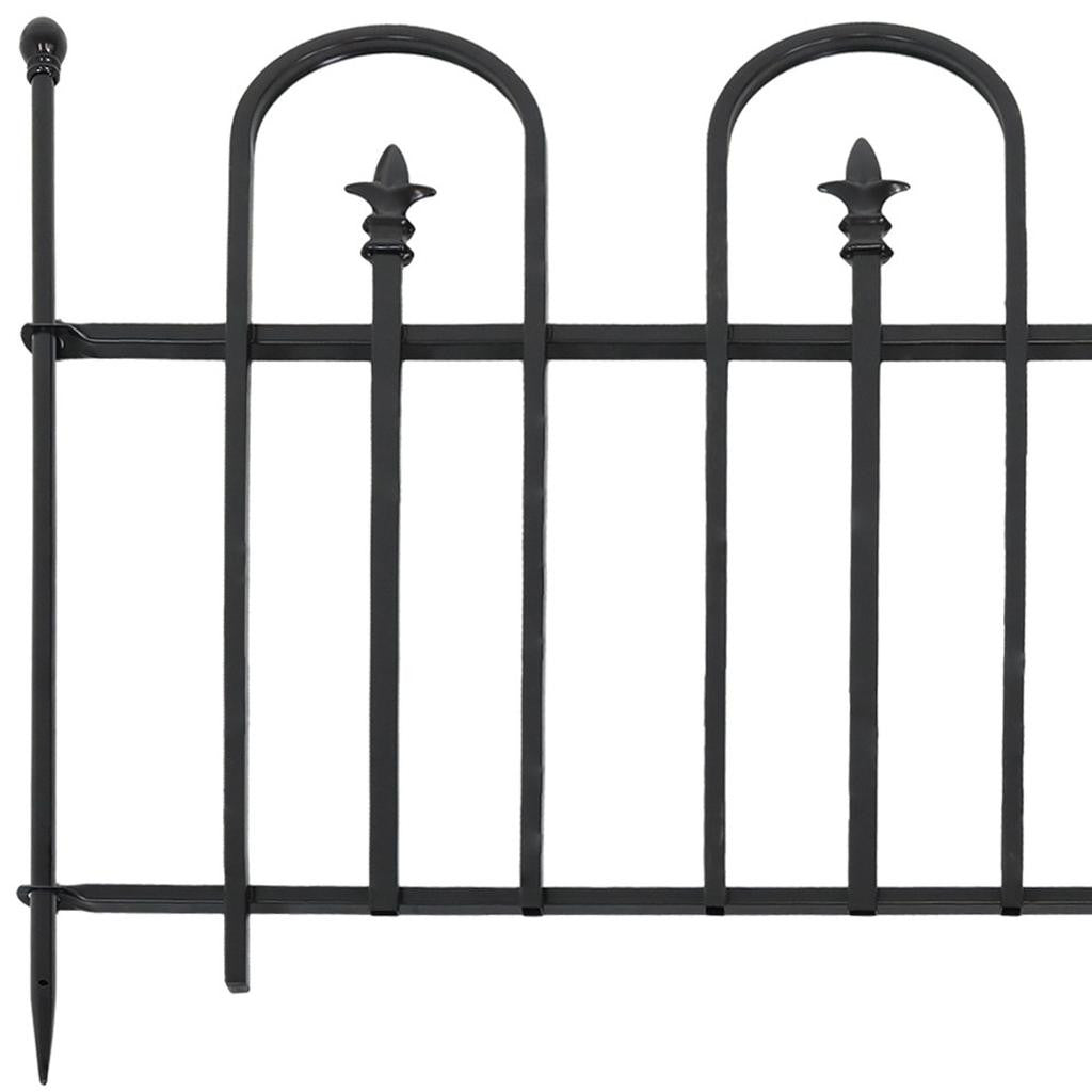 Black Steel Garden Stake