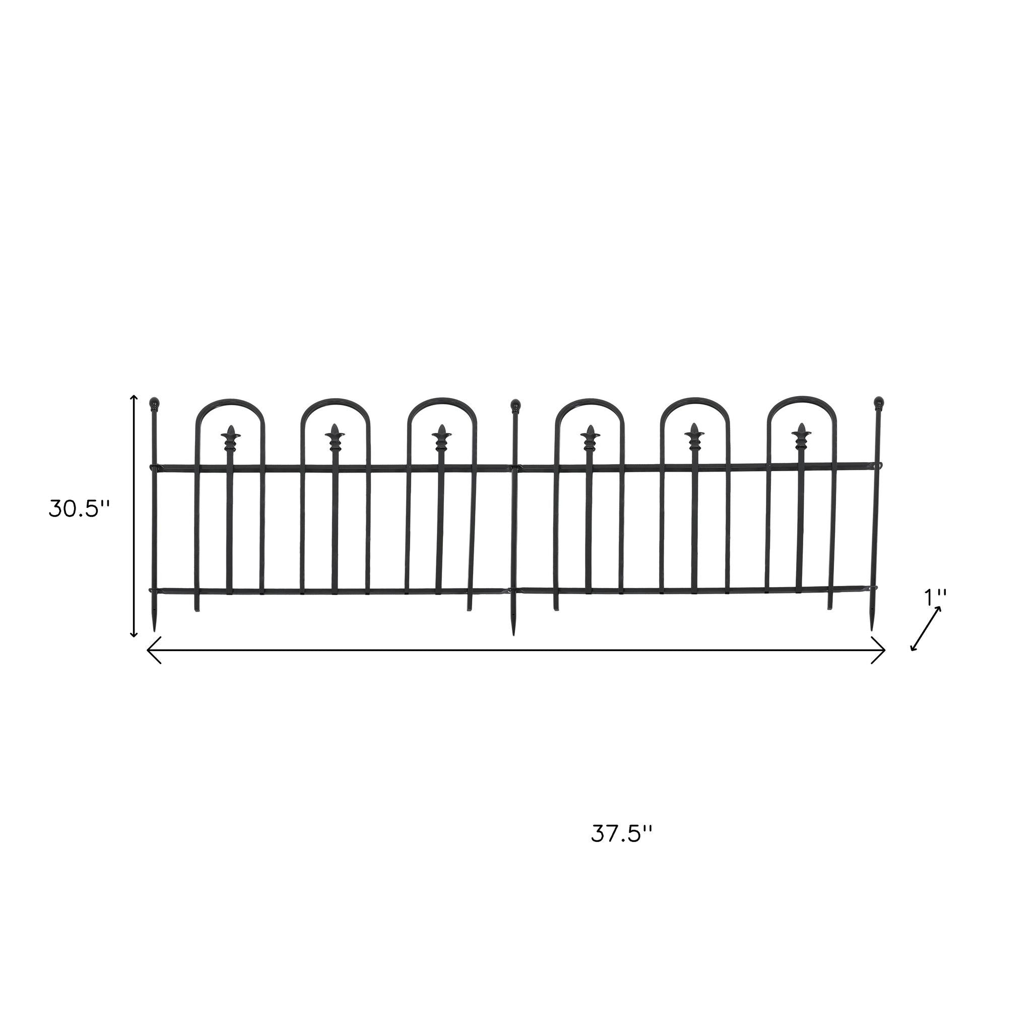 Black Steel Garden Stake