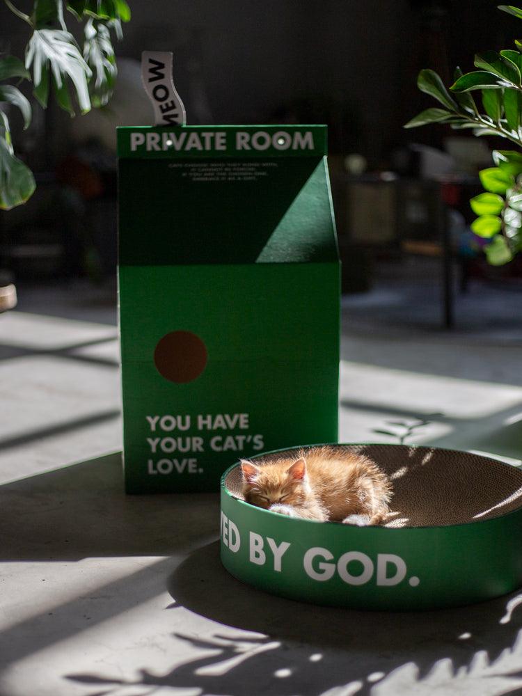 Close-up of the durable corrugated material of the Sustainable Cat Scratcher Board