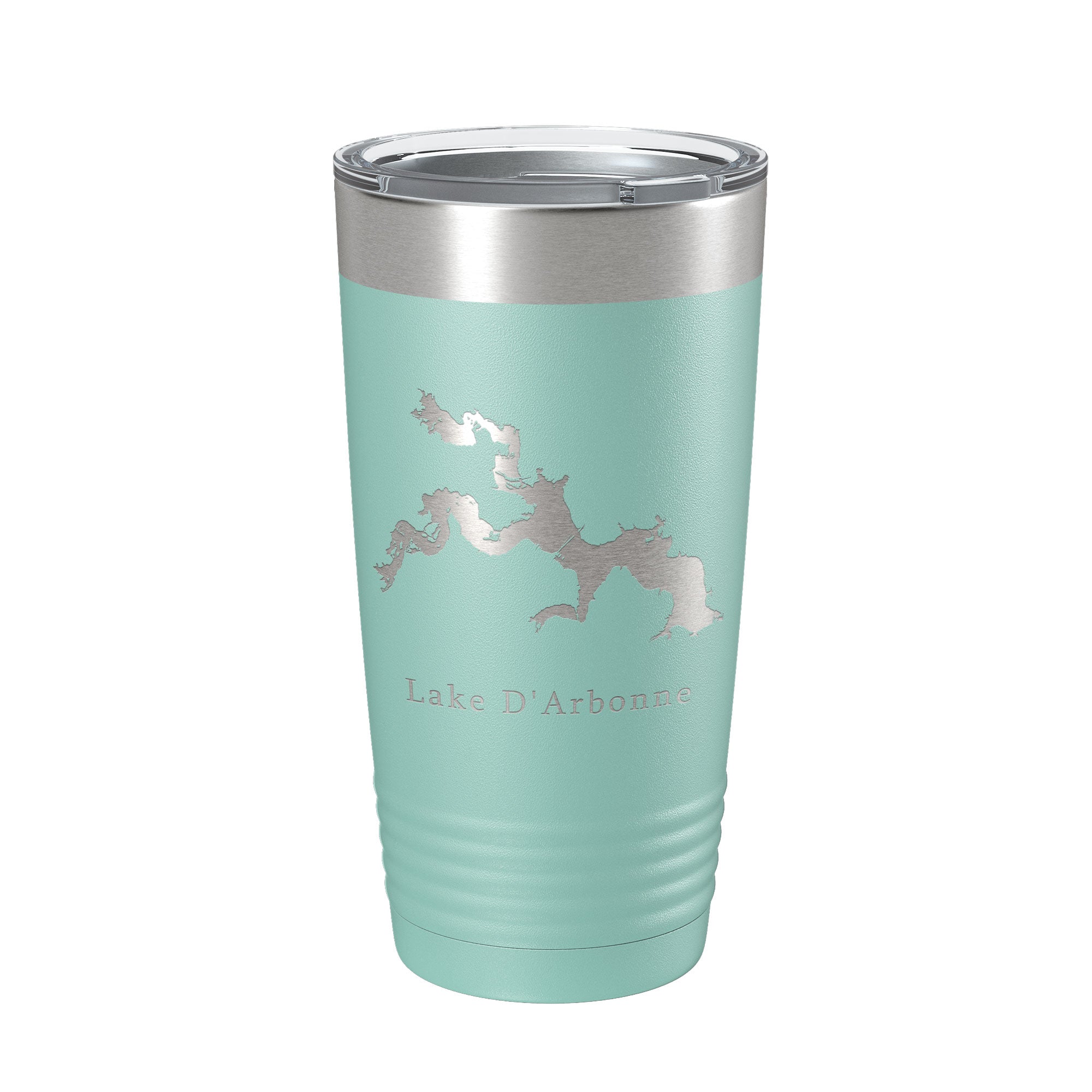Lake D'Arbonne Map Insulated Tumbler on a wooden table
