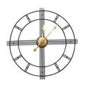 Front view of 24-Inch Silent Analog Wall Clock by Homeroots