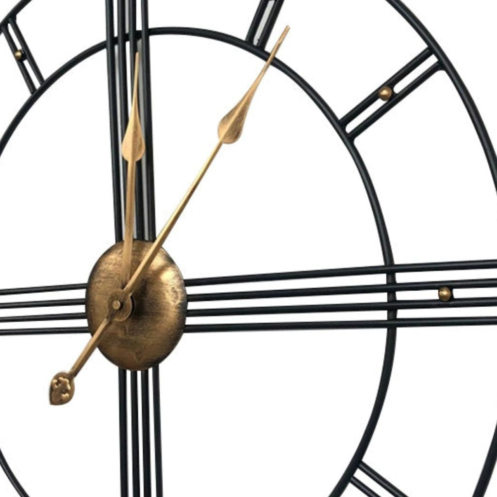 24-Inch Silent Analog Wall Clock by Homeroots displayed on an office wall