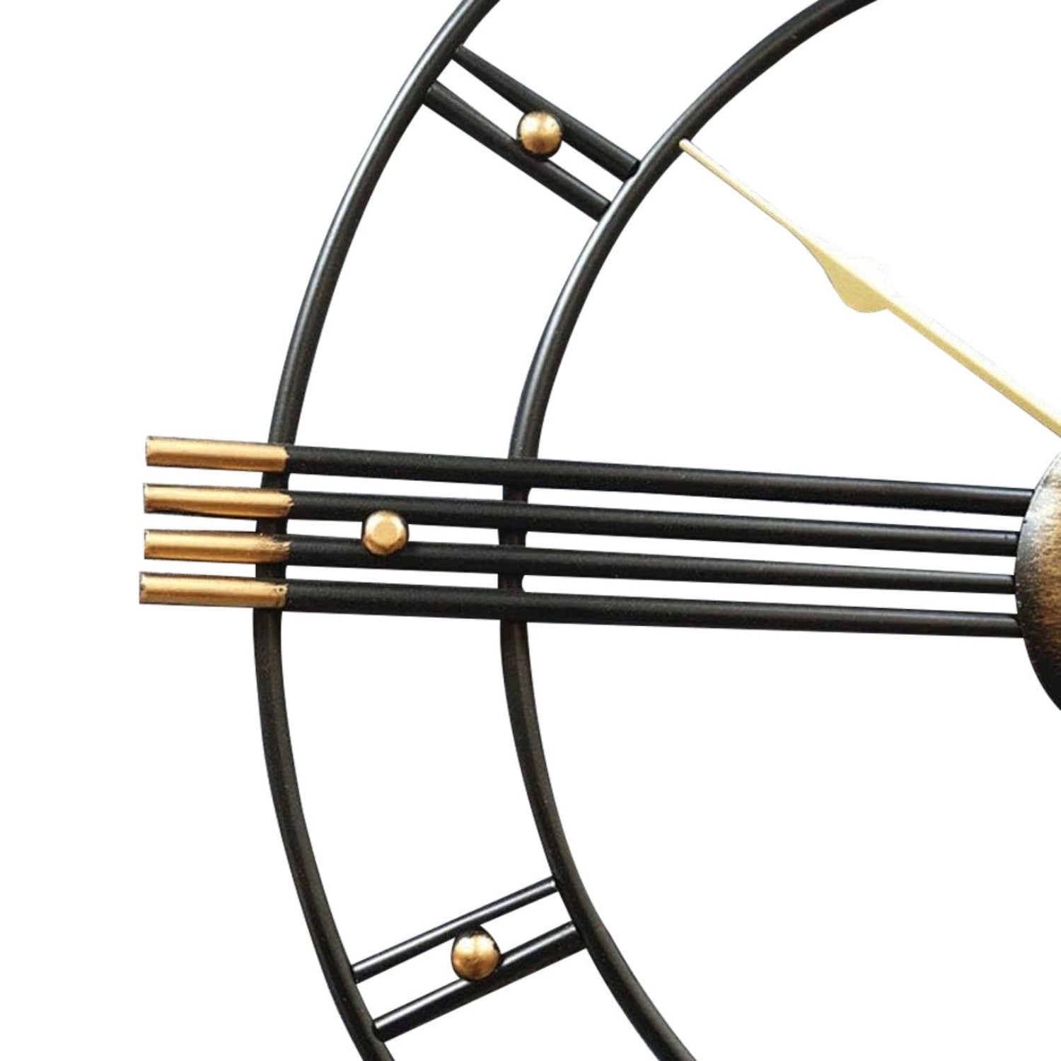 24-Inch Silent Analog Wall Clock by Homeroots hanging in a living room