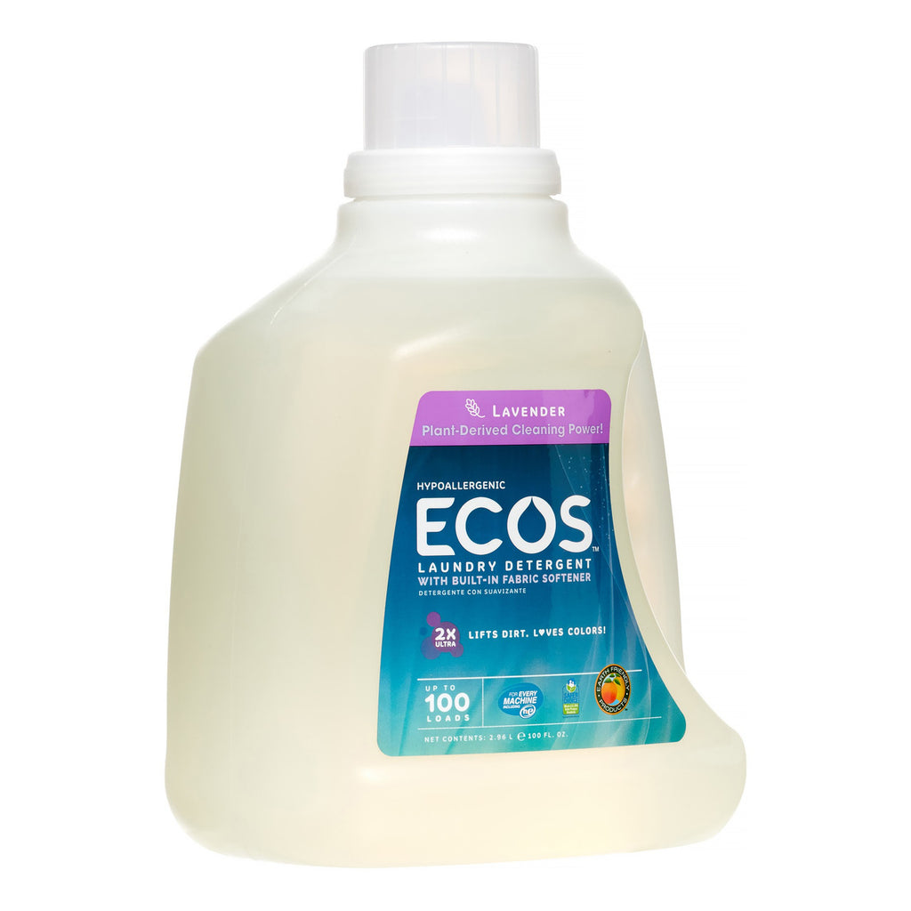 Side view of Eco-Friendly Lavender Ultra Liquid Detergent by Gobingya showcasing lavender scent