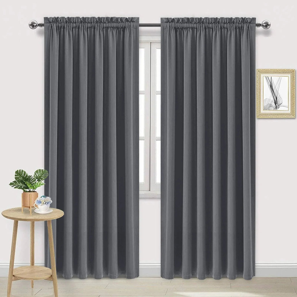 Front view of Luxurious Rod Pocket Blackout Curtains by DWCN