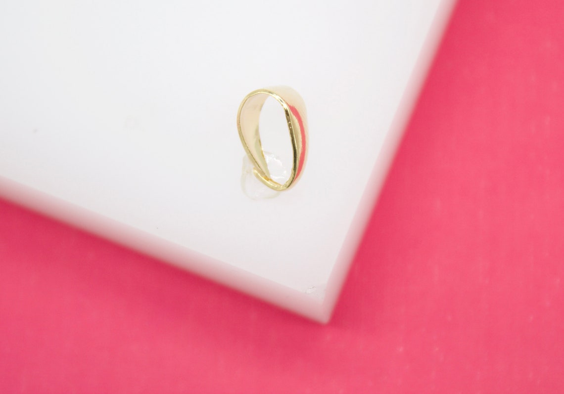 Front view of 18K Gold Filled Thick Bail for Pendants by MIA Jewelry