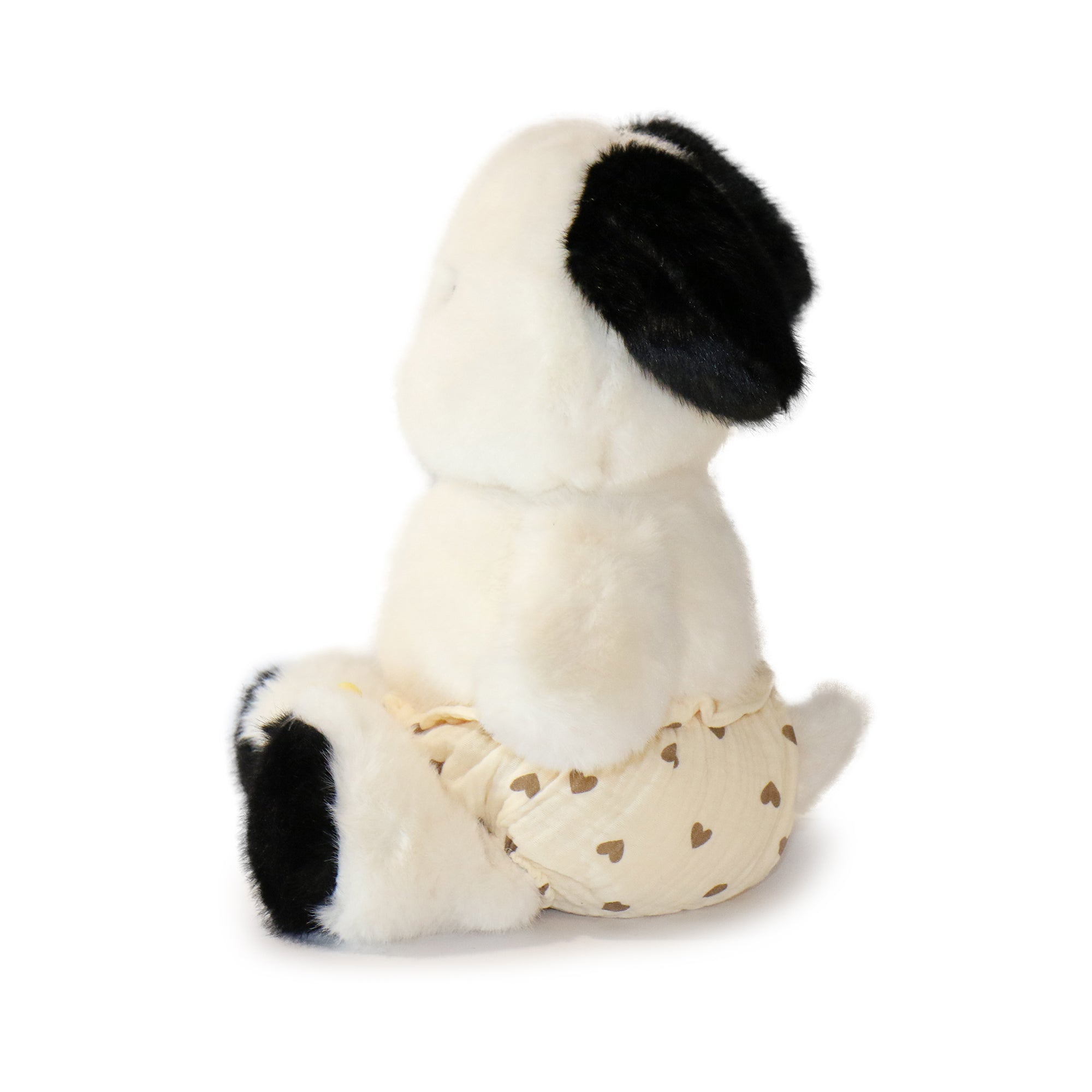 Side view showcasing the soft texture of Lil' Baby Dog Plush Toy