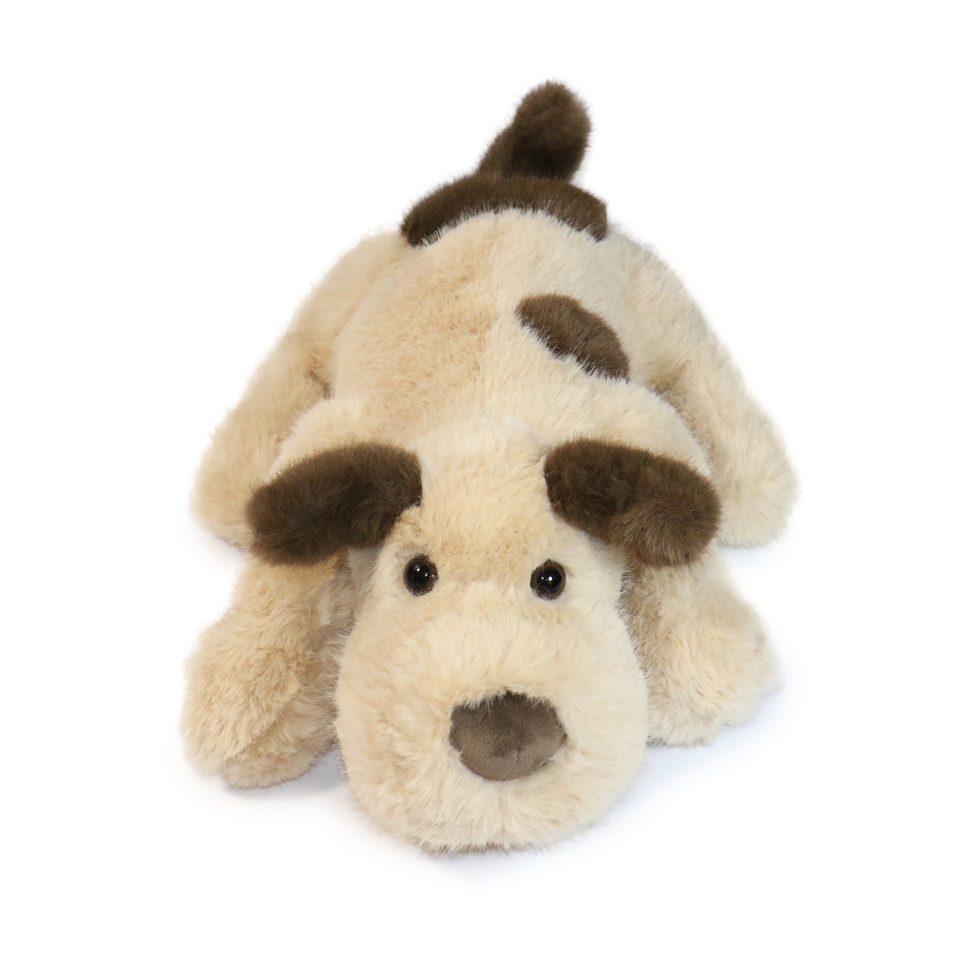 Biscuit Dog plush toy by Pambu in playful spotted design