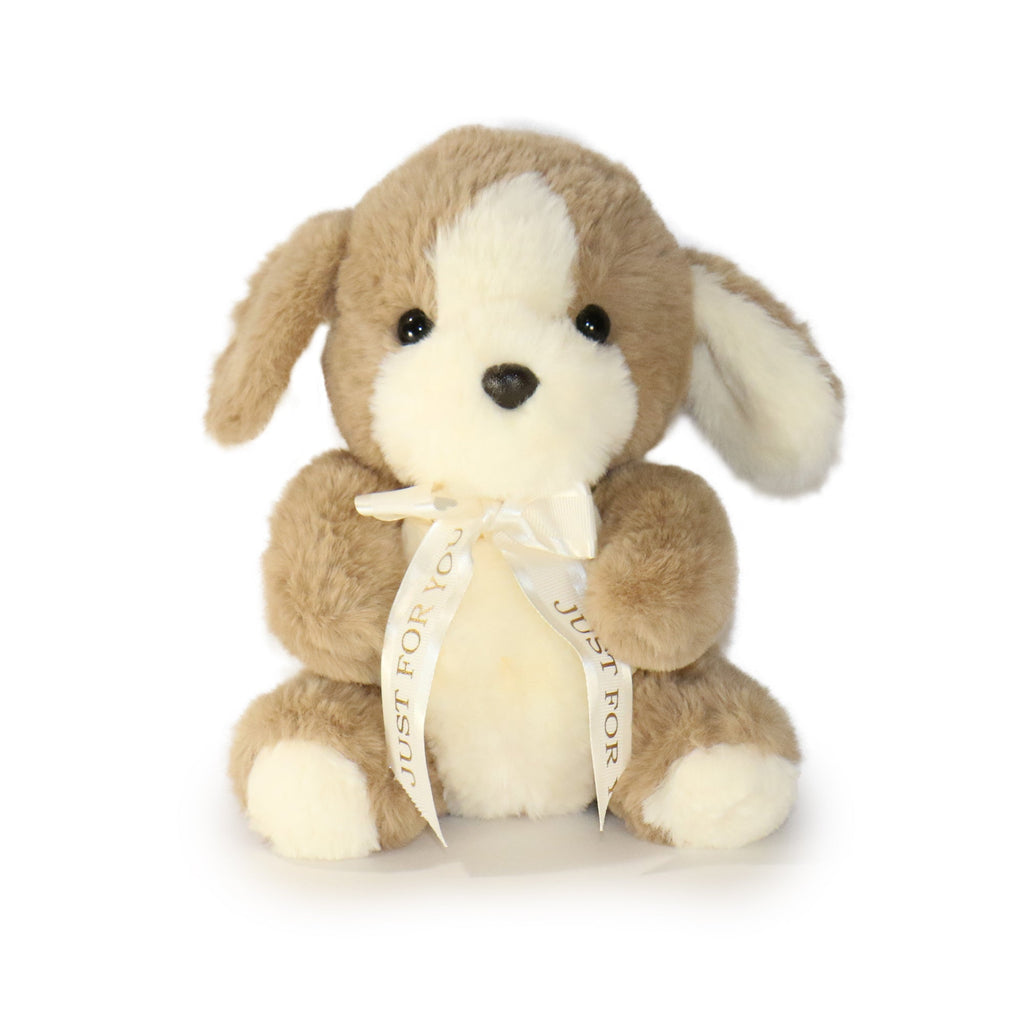 Top view of Just For You Dog Plush Toy by Pambu with its cuddly design