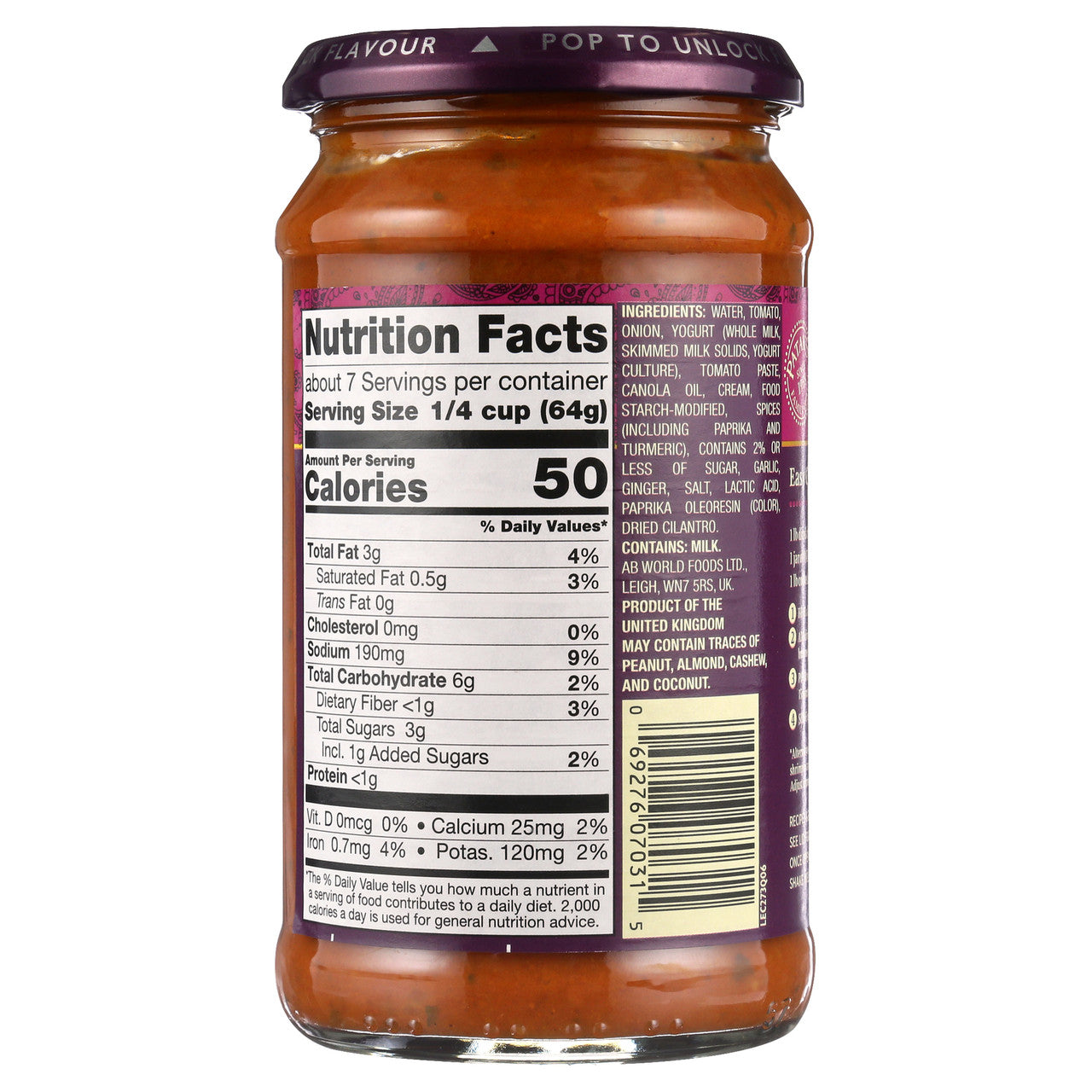 Patak's Tikka Masala Curry Cooking Sauce, Medium (6x15Oz)