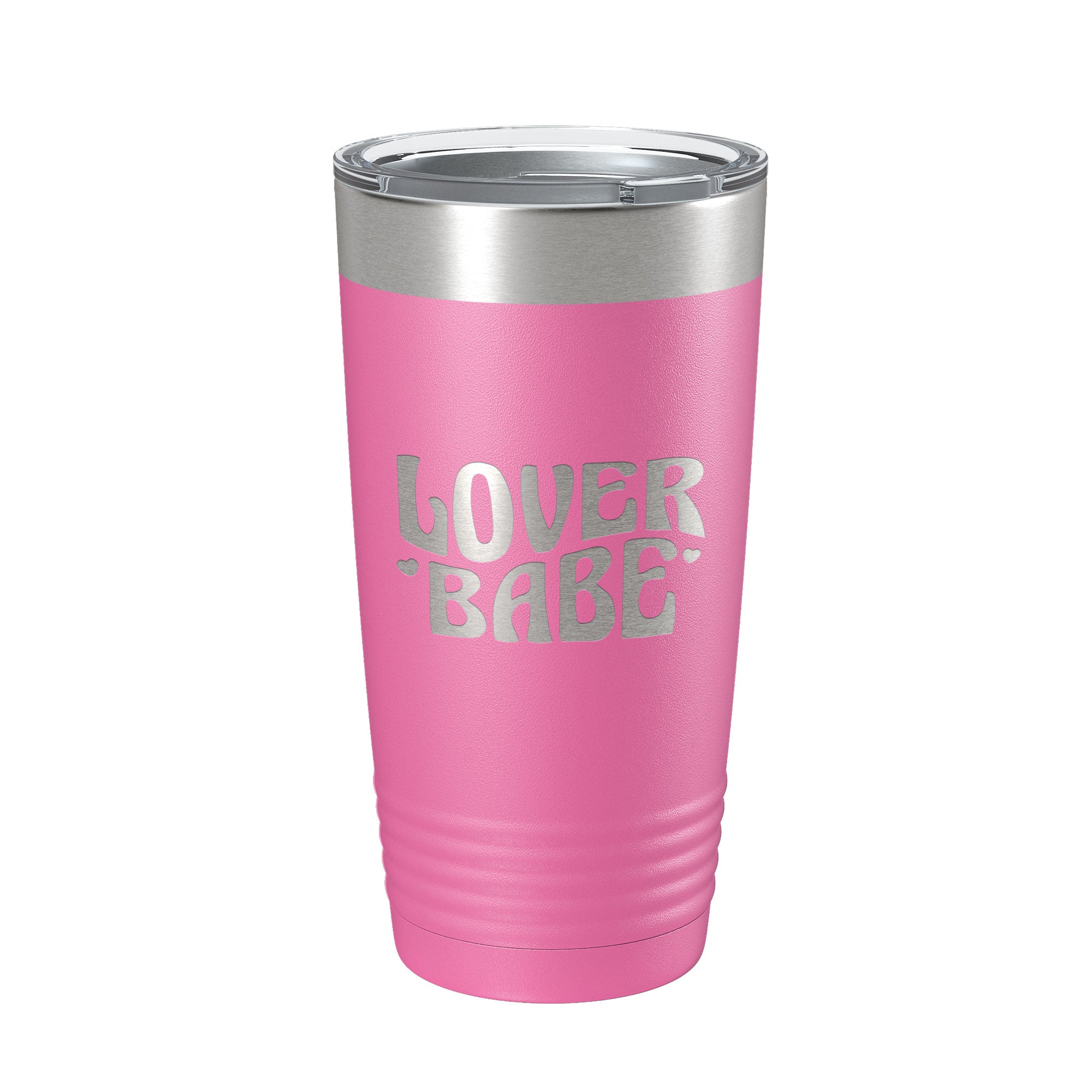 Close-up of the unique laser-etched design on Lover Babe Tumbler