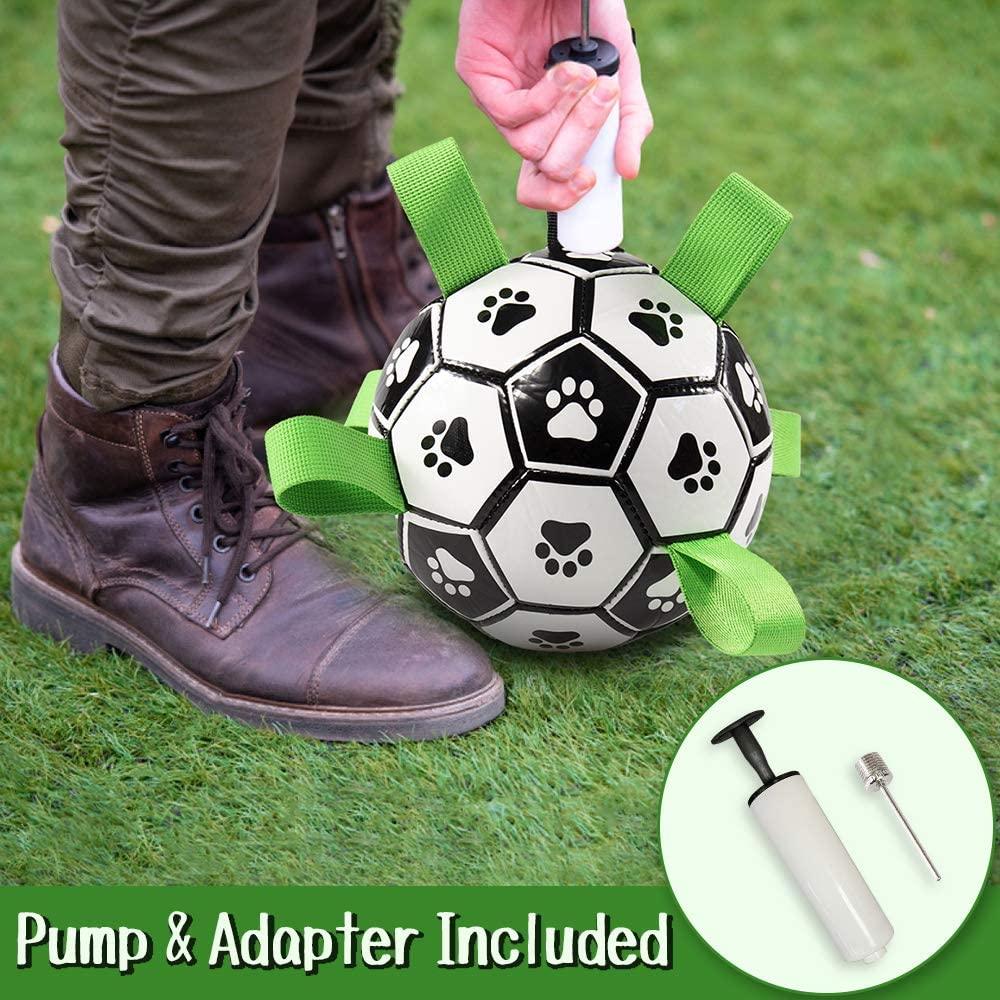 Interactive Durable Dog Soccer Ball in a grassy field