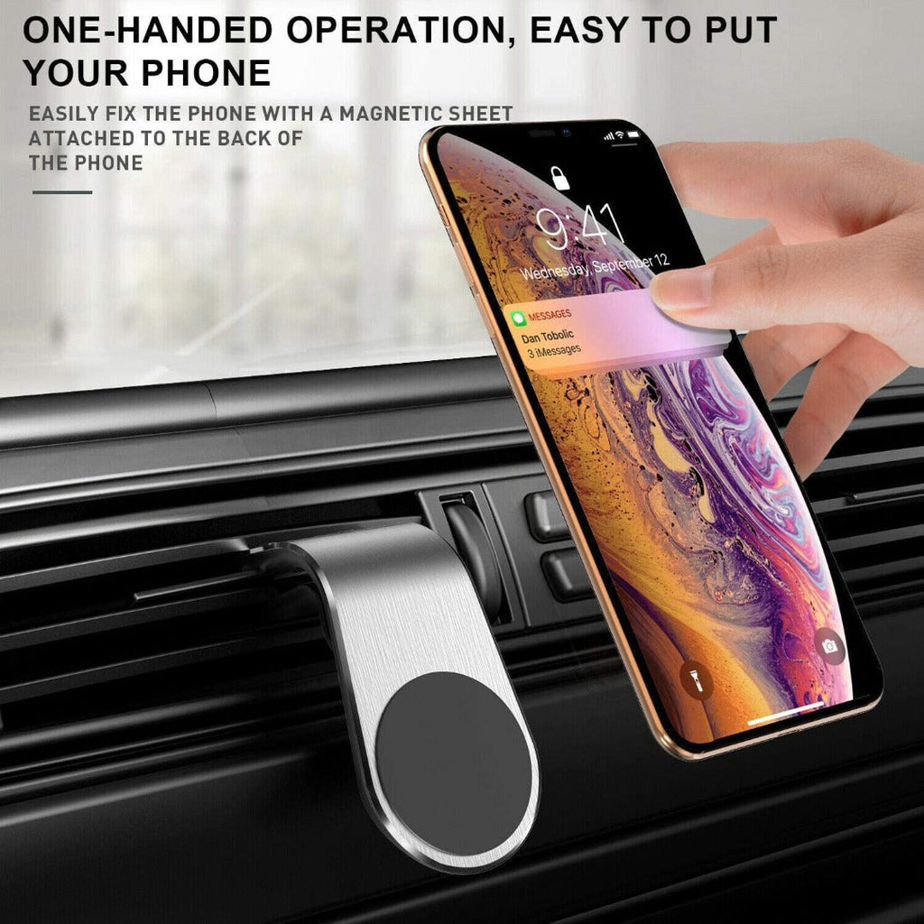 Front view of Magnetic Car Air Vent Phone Holder by Fast Track USA