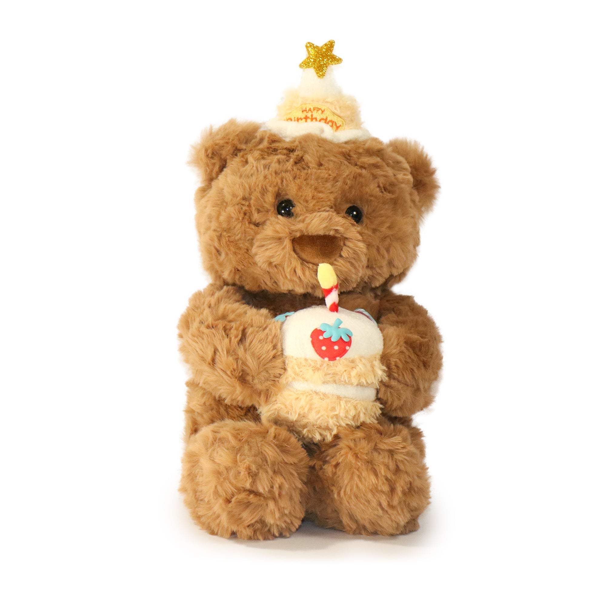 Close-up of Cupcake Bear Plush Toy highlighting festive details