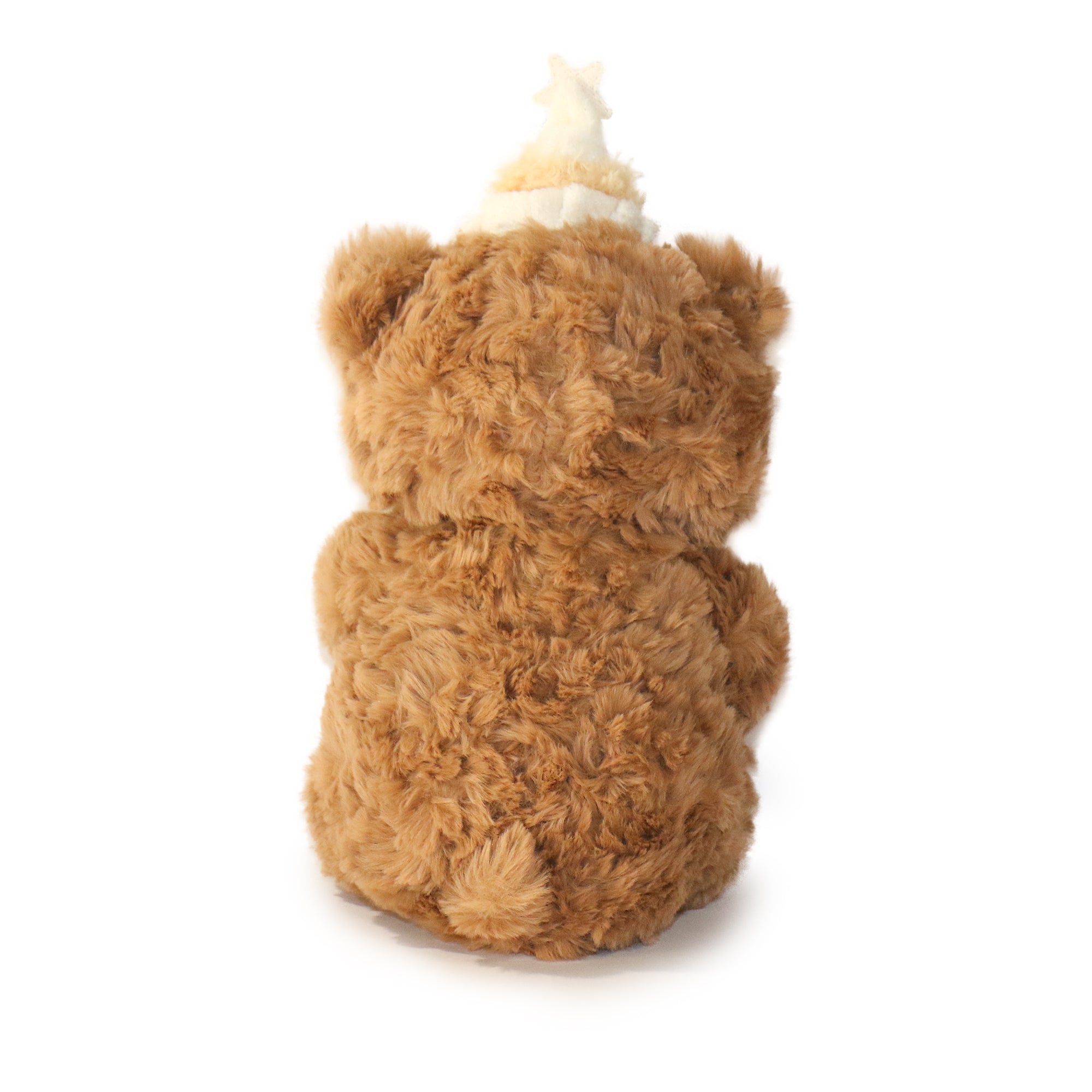 Side view of Cupcake Bear Plush Toy showcasing its soft fur