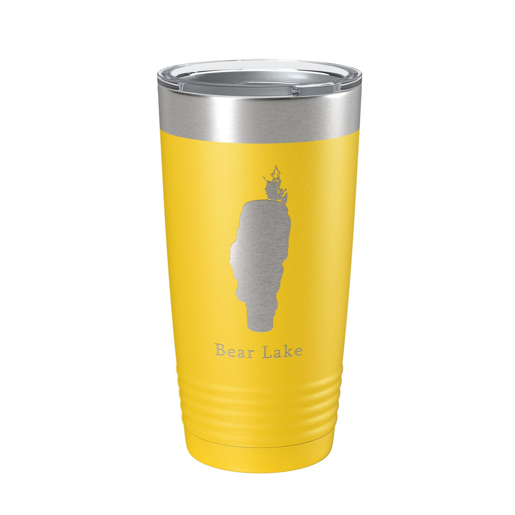 Tumbler with a scenic view of a lake in Idaho
