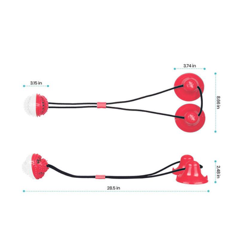 Side view showcasing cleaning spikes of Interactive Molar Toy for Dogs