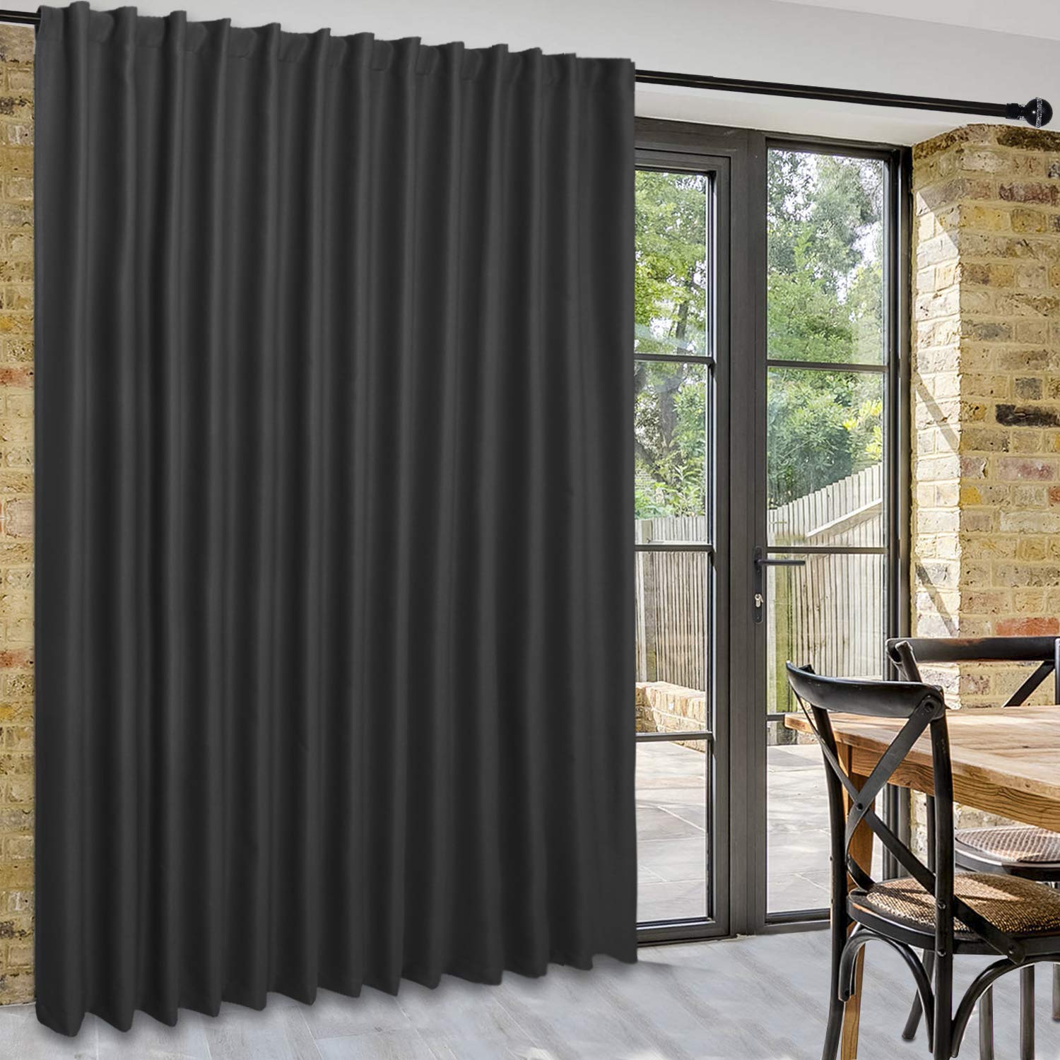 DWCN 1 Panel Wide Width Blackout Curtain, Room Divider Curtains