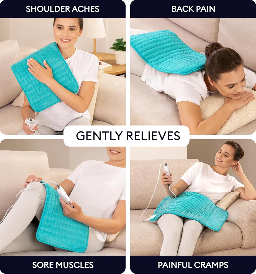 Side view showcasing dual-sided comfort of Geniani Heating Pad