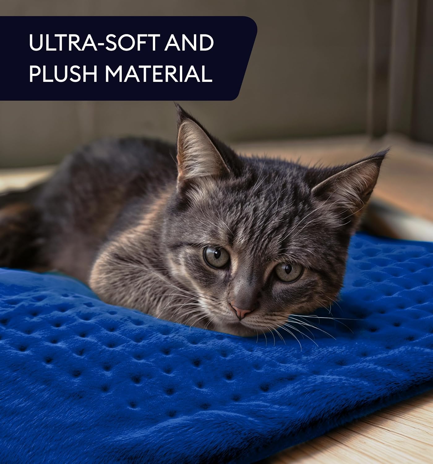 Close-up of controls on Geniani Extra Large Space Blue Heating Pad