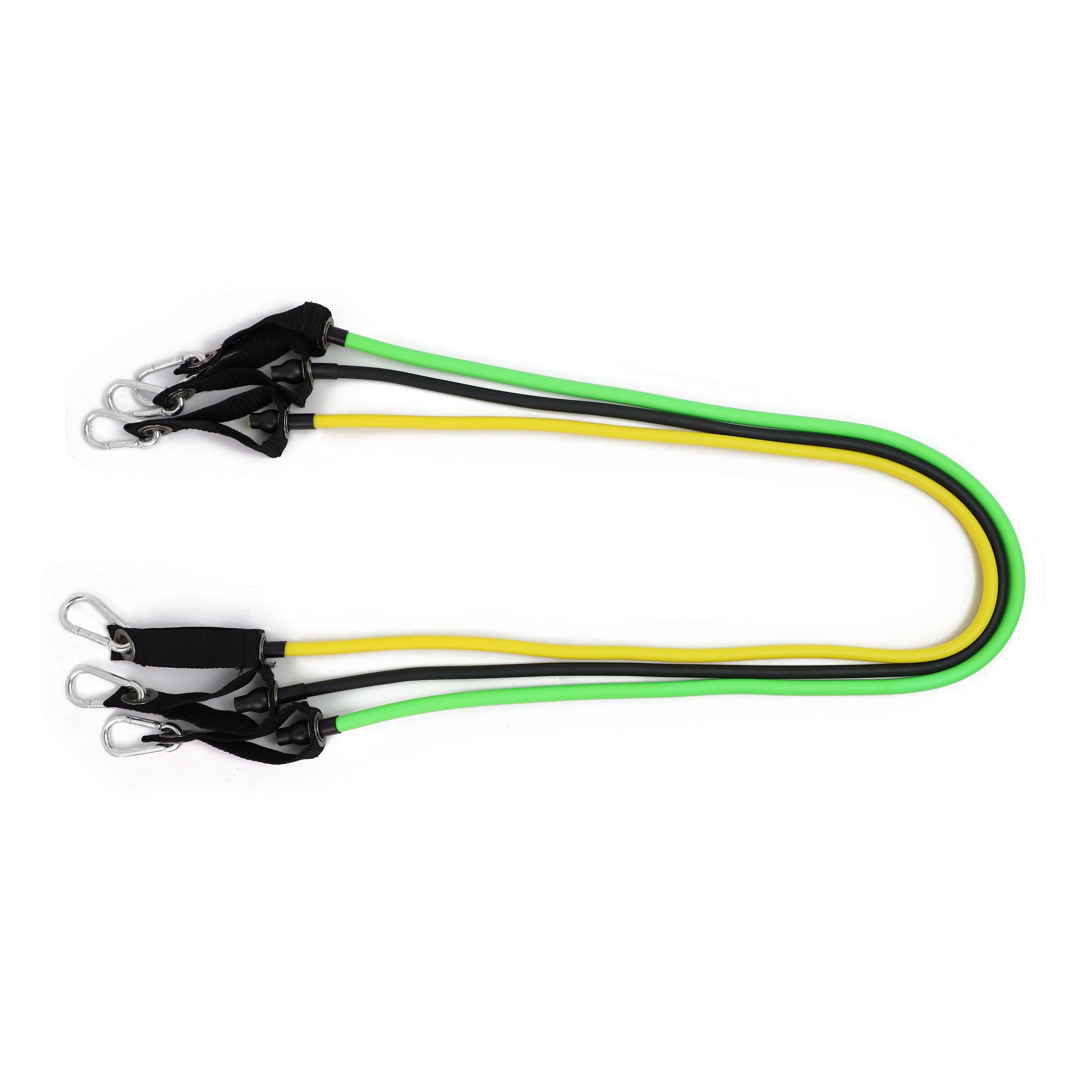 Close-up of Maji Sports durable resistance bands and metal fittings