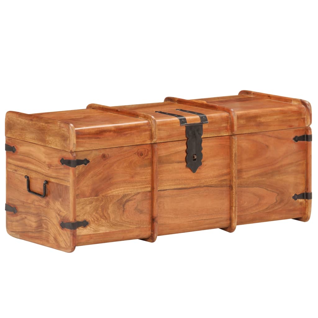 vidaXL Storage Chest Storage Trunk with Latch for Bedroom Solid Wood Acacia