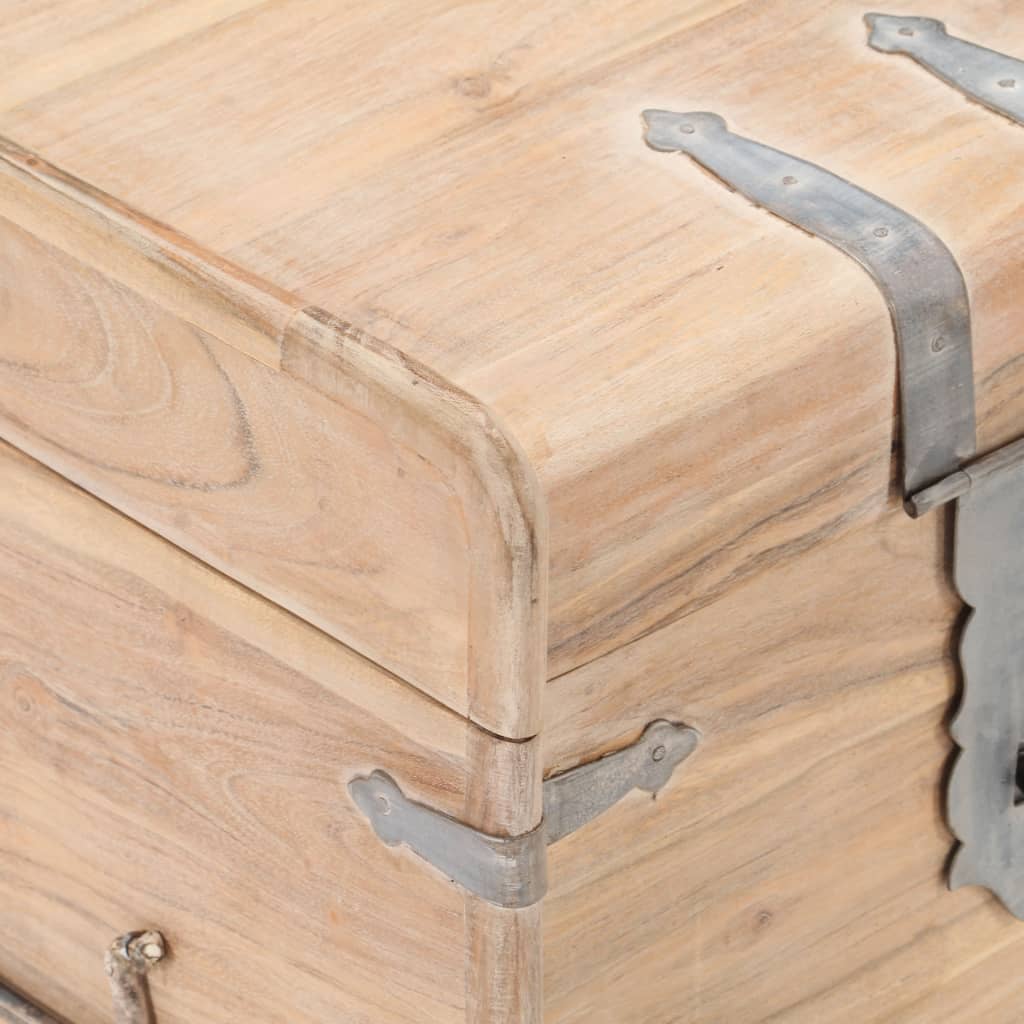 vidaXL Storage Chest Storage Trunk with Latch for Bedroom Solid Wood Acacia