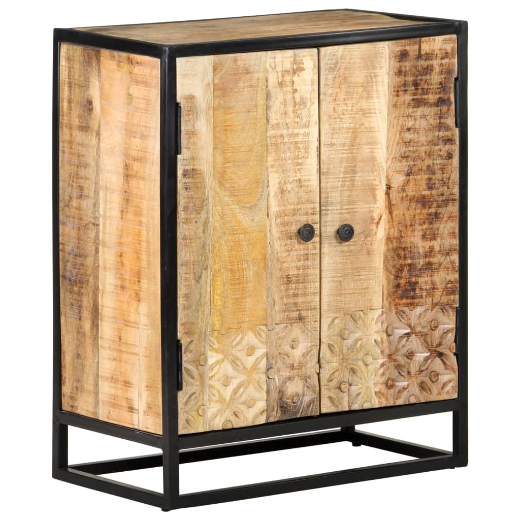 vidaXL Hand Carved Sideboard 23.6"x13.8"x29.5" Solid Mango Wood