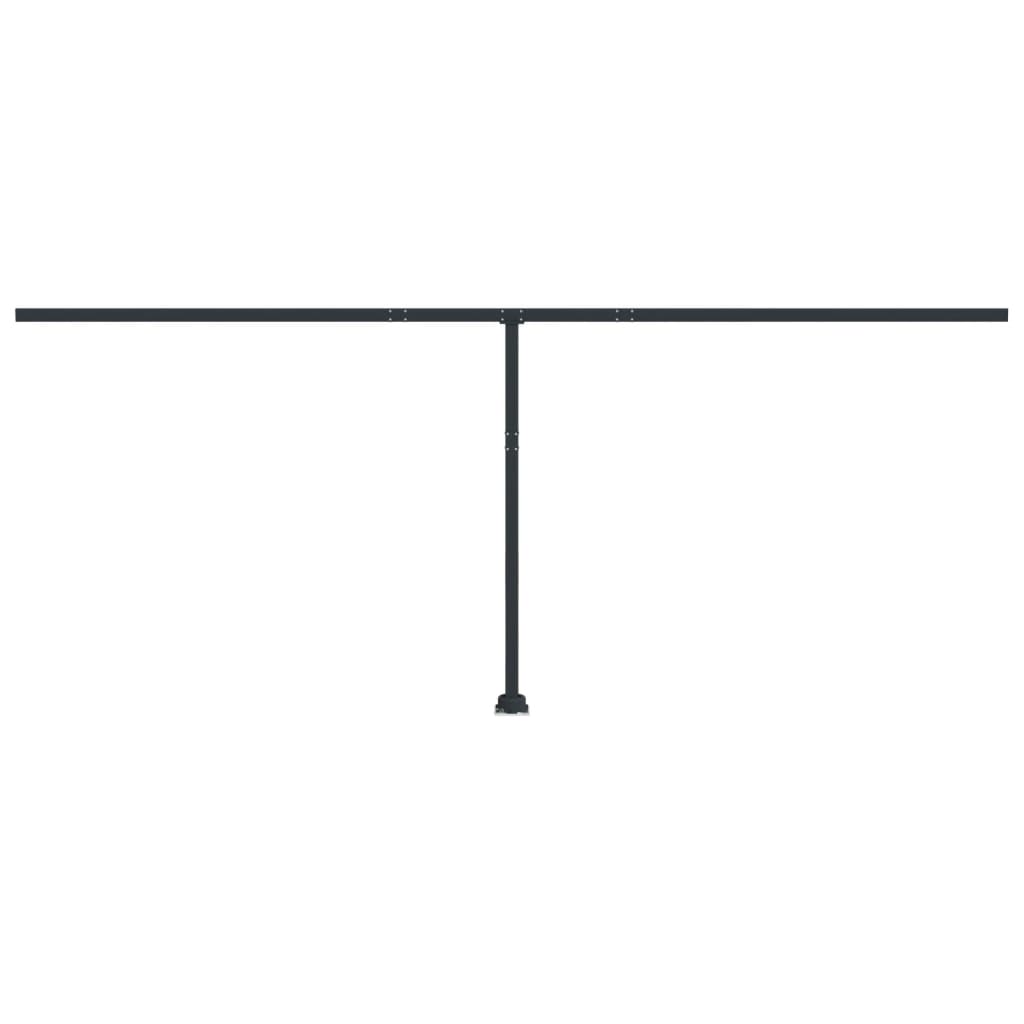 vidaXL Awning Post Set Outdoor Patio Metal Sun Shade Pole Support Canopy Iron