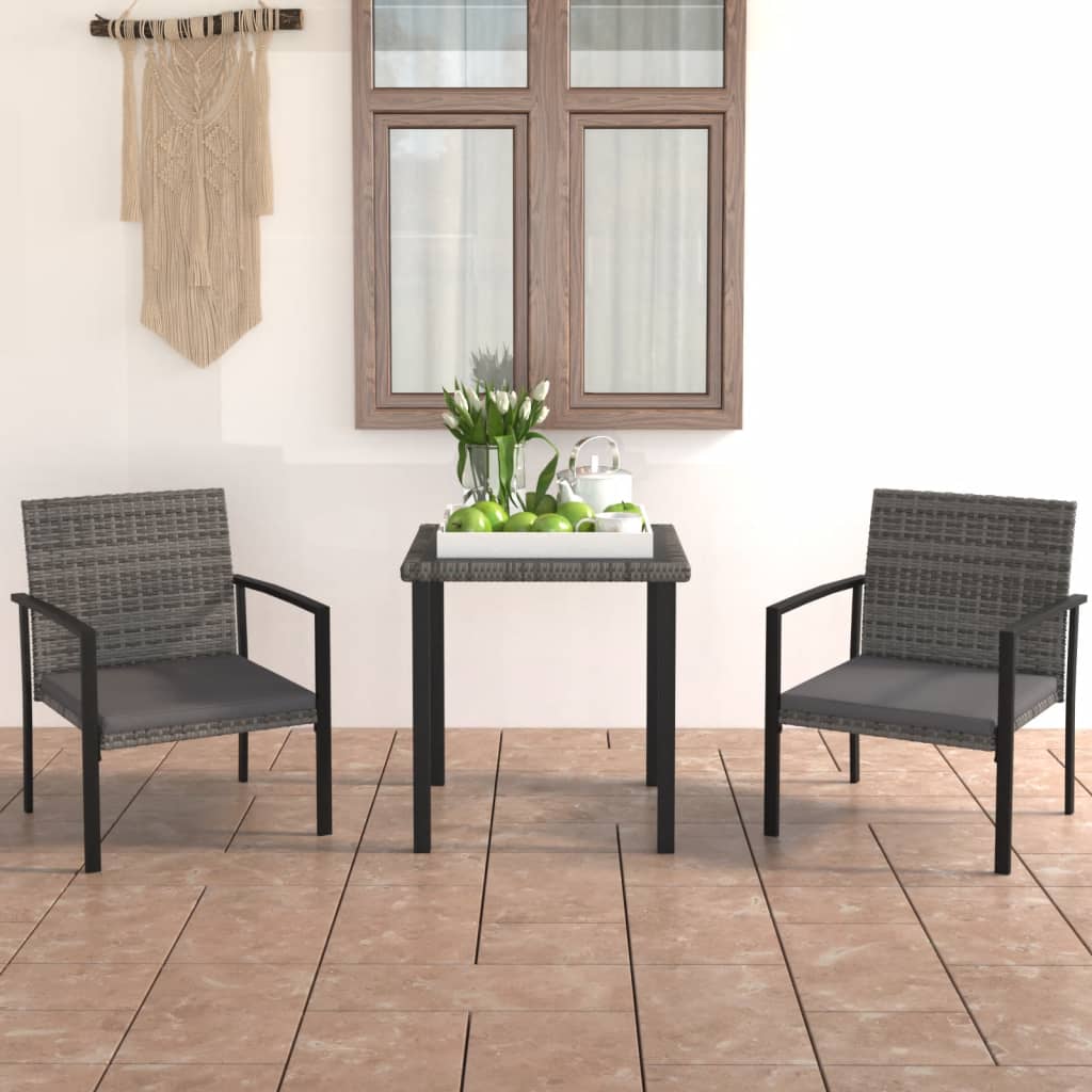vidaXL Patio Dining Set Dining Table and Chairs Furniture Set Poly Rattan