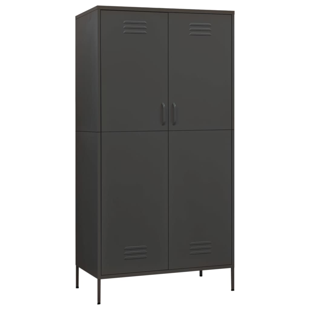 vidaXL Wardrobe Armoire Closet Clothes Storage Organizer for Bedroom Steel