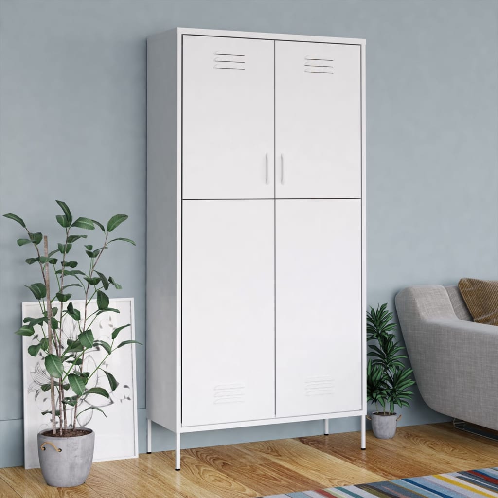 vidaXL Wardrobe Armoire Closet Clothes Storage Organizer for Bedroom Steel