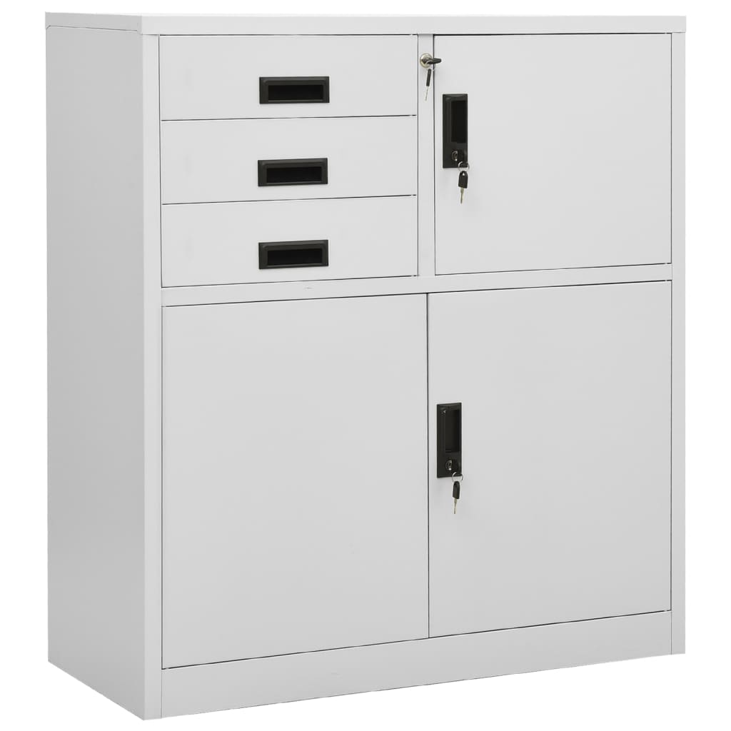 vidaXL Office Cabinet Anthracite 35.4"x15.7"x40.2" Steel
