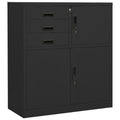 vidaXL Office Cabinet Anthracite 35.4"x15.7"x40.2" Steel