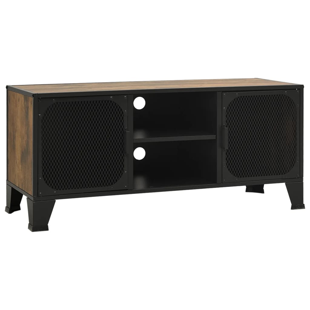 vidaXL TV Stand Media Unit Entertainment Center for Living Room Metal and MDF