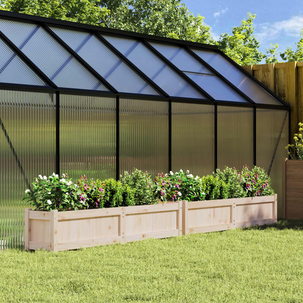 vidaXL Garden Planters Decorative Outdoor Plant Pot Flower Box Solid Wood Pine