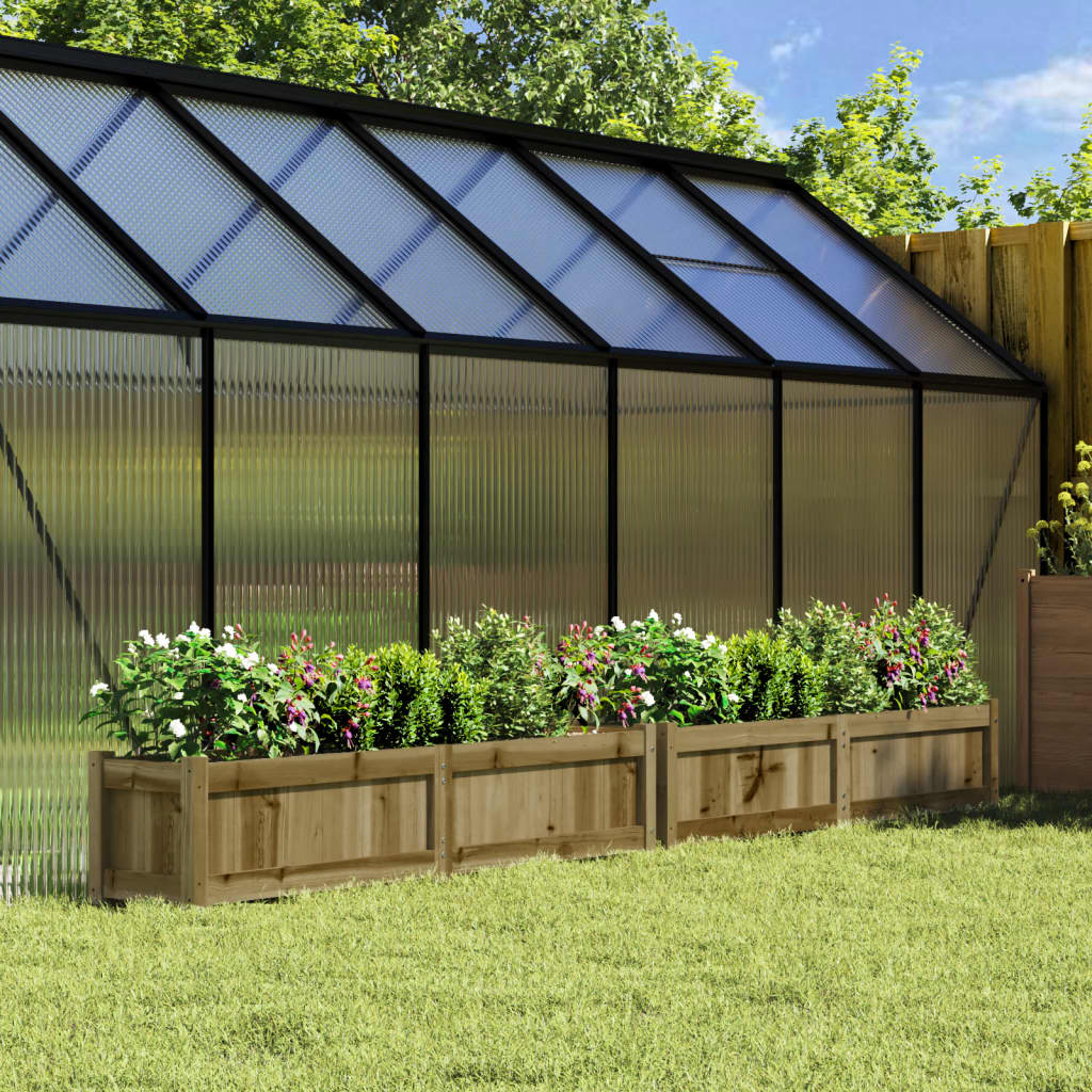 vidaXL Garden Planters Decorative Outdoor Plant Pot Flower Box Solid Wood Pine