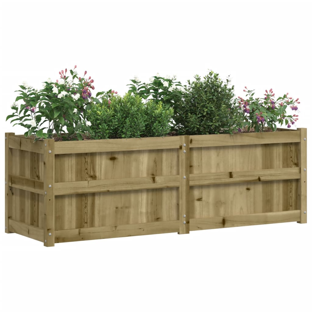 vidaXL Garden Planter Decorative Outdoor Plant Pot Flower Box Solid Wood Pine