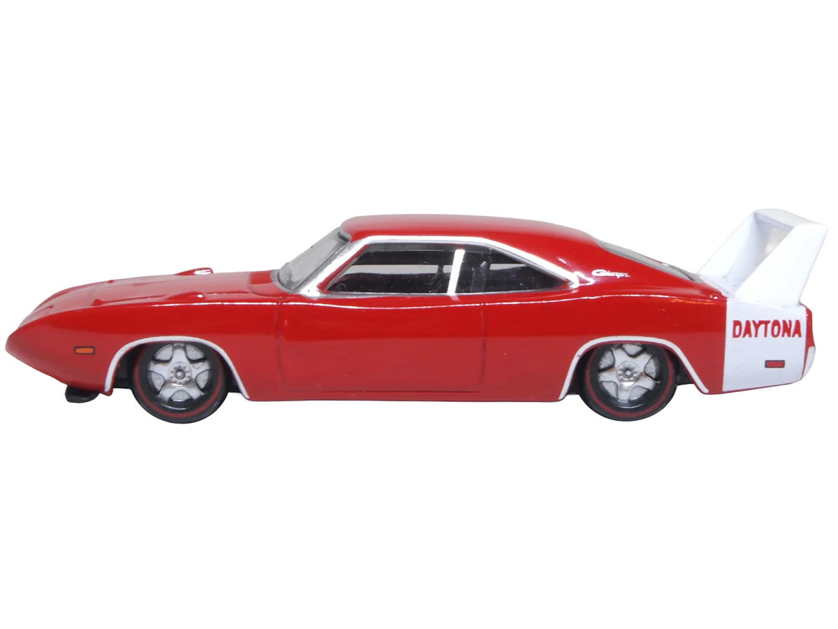 Front view of 1969 Dodge Charger Daytona Red Diecast Model by Oxford